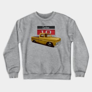 1966 Slammed Gold Chevy C10 Truck Crewneck Sweatshirt